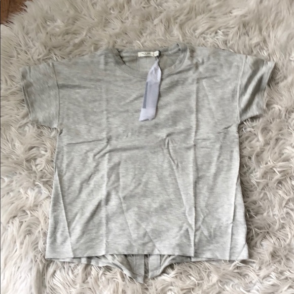NEW • Rag & Bone • Kat Split Back Tee Gray Medium - Picture 5 of 7